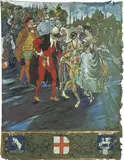 Giuseppe Fraschetti, Maschere italiane: Piemonte, Lombardia, Veneto, 1920, tempera on paper