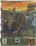 Giuseppe Fraschetti, Maschere italiane: Basilicata, Calabria, Sicilia, 1920, tempera on paper