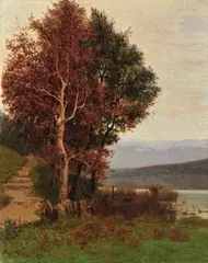 Carlo Mancini, Ritorno dalla pesca, oil on canvas