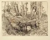 Il fosso by Giovanni Fattori, etching on rame, offered Oct 2011
