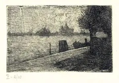 Giudecca by Umberto Boccioni, 1907, etching, offered May 2011