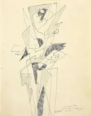 Danseuse by Gino Severini, 1957, inchiostro and pastel on paper, offered May 2011