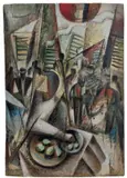 La morte del fico by Roberto Marcello Iras Baldessari, 1918, oil and collage on cardboard, offered May 2011