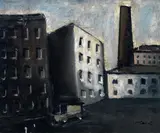 Periferia by Mario Sironi, oil on panel, offered May 2011