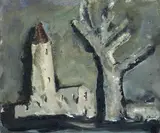 Chiesa in periferia by Mario Sironi, 1955, oil on canvas, offered May 2011