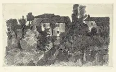 Il Poggio di sera by Giorgio Morandi, 1928, etching, offered May 2011