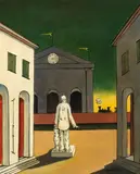 Piazza d'Italia con monumento di uomo politico by Giorgio de Chirico, 1965, oil on canvas, offered May 2011