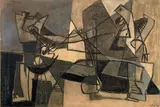 Afro Basaldella, Concerto, 1948, charcoal and mixed media on paper applicata on canvas