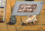 Natura morta con conchiglia e carciofo by Filippo de Pisis, 1928, oil on canvas, offered May 2011