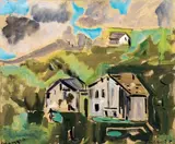 Paesaggio di Muggio by Filippo de Pisis, 1952, oil on canvas, offered May 2011