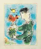 Marc Chagall, L'Aurore, 1983, lithograph a colori