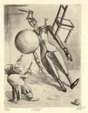 Otto Dix, Sketch, 1922, Kaltnadel auf Papier