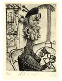 Otto Dix, Vecchia al caffé (Alte im café)