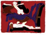 Chevaux et cavaliers by Marino Marini, 1972, lithograph a colori, offered May 2011