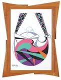 Giacomo Balla, Bozzetto di borsetta, screenprint a colori