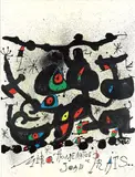 Manifesto per l'esposizione «Homenatge a Joan Prats» by Joan Miró, 1971, lithograph a colori, offered May 2011
