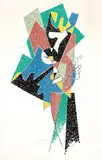 Gino Severini, Senza titolo, lithograph a colori
