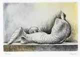 Henry Moore, Reclining figure back, 1976, etching and acquatinta