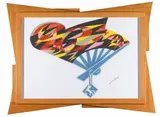 Giacomo Balla, Bozzetto di ventaglio, screenprint a colori