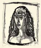 Otto Dix, Französin II, 1958, lithograph