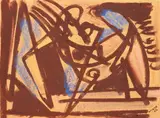 Emilio Vedova, Composizione, 1950, pastelli on paper