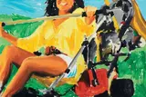 Janusz Haka, Figura, oil on canvas