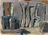 Composizione by Mario Sironi, mixed media on paper, offered May 2011