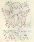 Uova a sorpresa unica by Fortunato Depero, 1927, matite colorate on paper, offered May 2011