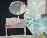 Marcello Avenali, Presenza di Matisse, mixed media on panel