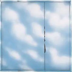 Antonio Carena, Cielo - taglio - ibridazione, 1980, oil on canvas