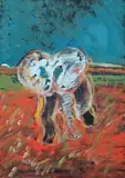 Senza titolo by Tano Festa, 1983, acrylic on canvas, offered May 2011