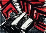 Vinicio Berti, Quantità antagoniste H-H1, 1972, tempera on canvas