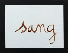 Sang by Christian Tobas, 1972, sangue on paper, offered May 2011