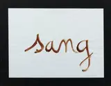 Sang by Christian Tobas, 1972, sangue on paper, offered May 2011