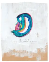 Friedrich Hundertwasser, La lune en rodage, mixed media on paper