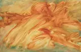 Jean Messagier, Printemps plissé, 1960, oil on canvas