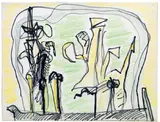 Riccardo Licata, Composizione, 1963, mixed media on paper applicata on canvas