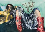 David Salle, Boots, 1987, watercolour on paper