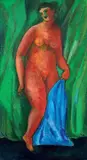 Sandro Chia, Donna con panno blue