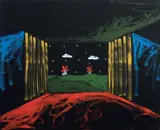 Mulini a vento by Tano Festa, 1985, acrylic on canvas, offered May 2011