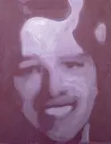 Ryan Mendoza, Volto, oil on canvas tesa on panel