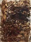 Vasco Bendini, Dalla serie «Gesto e materia», 1970, mixed media on canvas