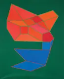 Achille Perilli, L'anfibio, 2006, mixed media on canvas