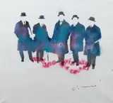 Senza titolo by Mario Schifano, 1974, enamel and spray on canvas, offered May 2011