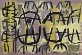 Giuseppe Capogrossi, Senza titolo, 1953, tempera on paper
