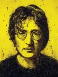 Enzo Fiore, Archivio - John Lennon, 2010, mixed media on canvas
