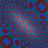 Ondocto-Fa by Victor Vasarely, 1972, acrylic on panel, offered May 2011