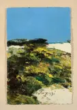 Paesaggio by Sergio Scatizzi, oil on cardboard, offered Apr 2011