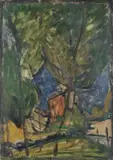 Guido Ferroni, Bosco, 1949, oil on cardboard