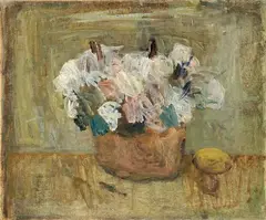 Natura morta by Mario Marcucci, 1958, oil on canvas applicata on cardboard, offered Apr 2011